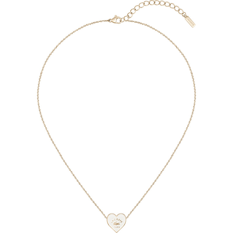 Lacoste Slušivý ružovo pozlátený náhrdelník so srdiečkom 2040395 66583028