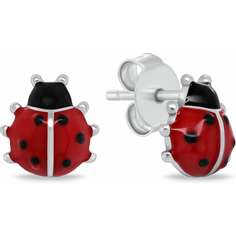 Brilio Silver Hravé strieborné náušnice Lienky EA1048W 66594978