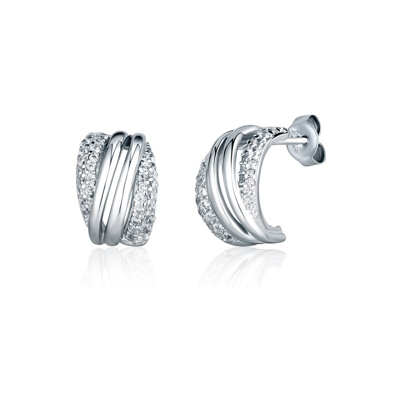 JVD Módne strieborné náušnice so zirkónmi SVLE2133XH2BI00 66585954