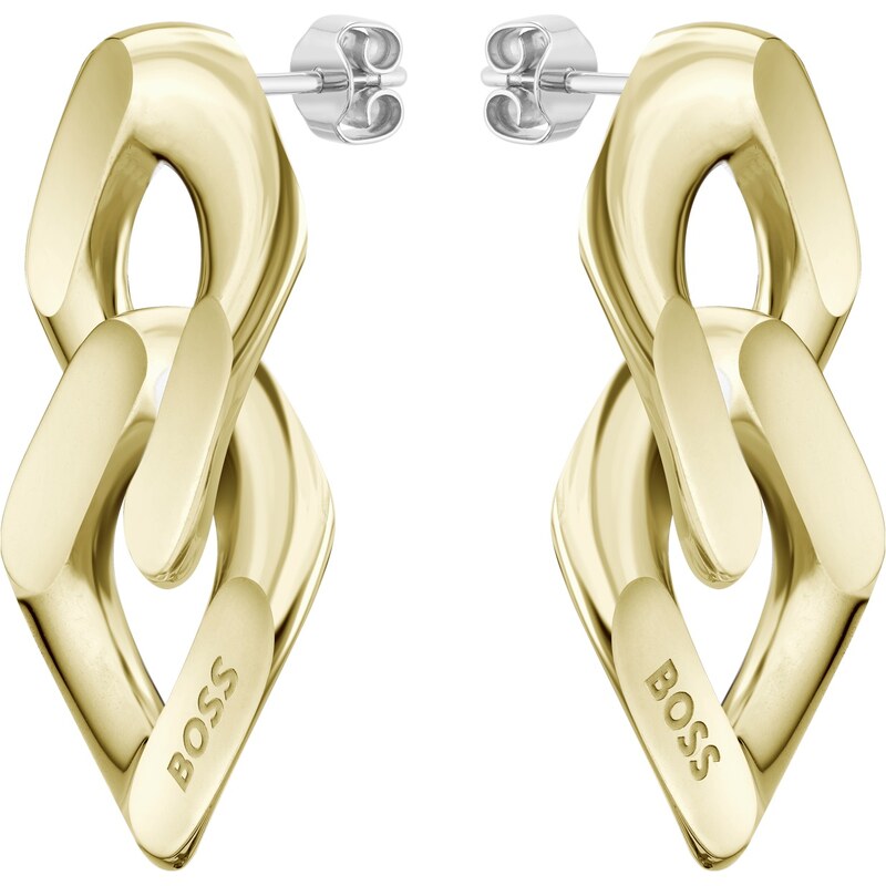 Hugo Boss Módne pozlátené visiace náušnice Links 1580523 66593239
