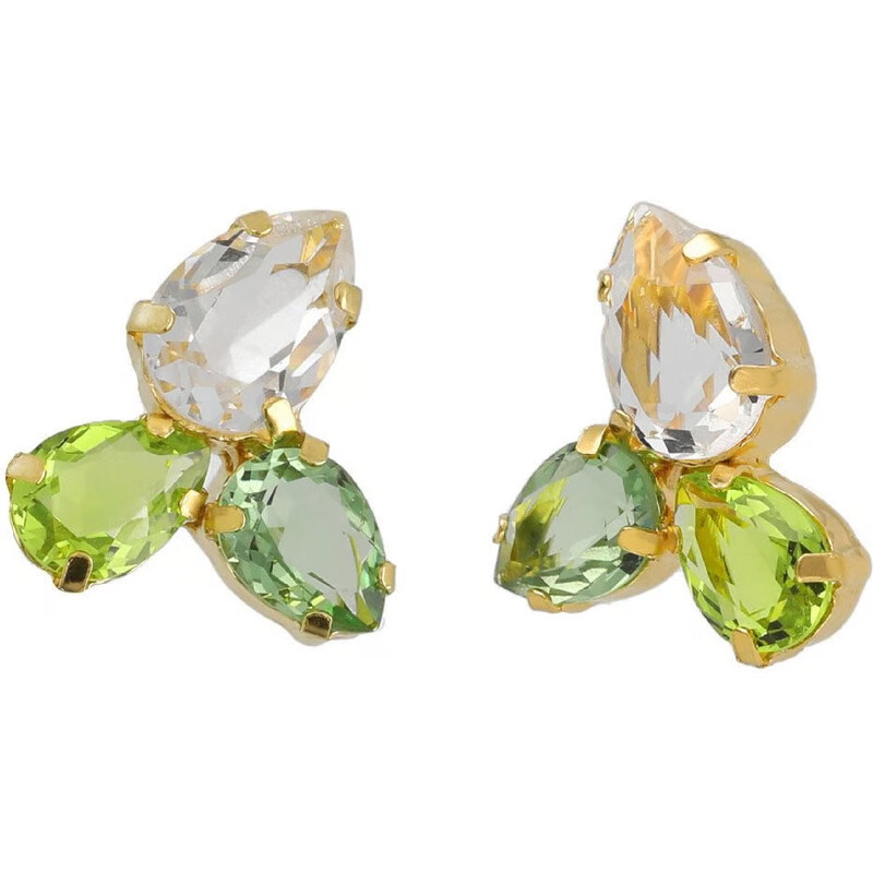 Victoria Cruz Prekrásne pozlátené náušnice s kryštálmi Glory A4902 66592486