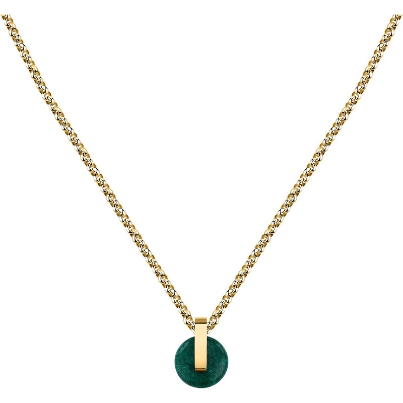 Trussardi Pozlátený dámsky náhrdelník s achátom T-Round TJAYF03 66594014