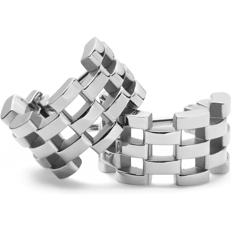 Daniel Wellington Štýlové oceľové náušnice 5-Link DW00401020 66584155