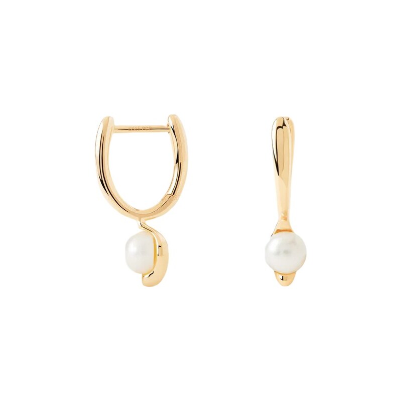 PDPAOLA Pozlátené náušnice s perlami La Perla Mini AR01-E69-U 66584172