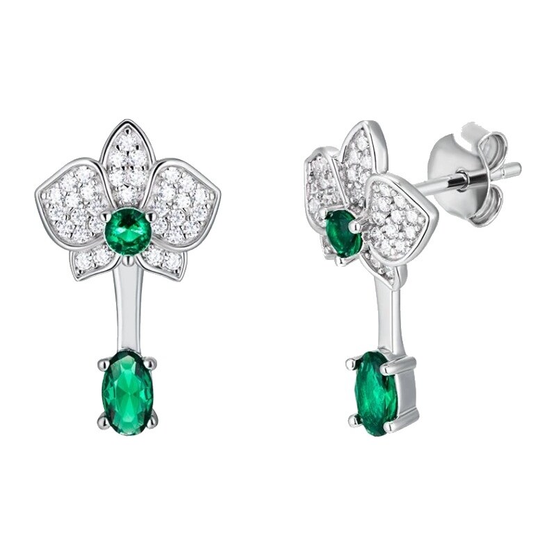 Preciosa Prekrásne strieborné náušnice 2v1 Evergreen Royal Lagoon 5441 66579204