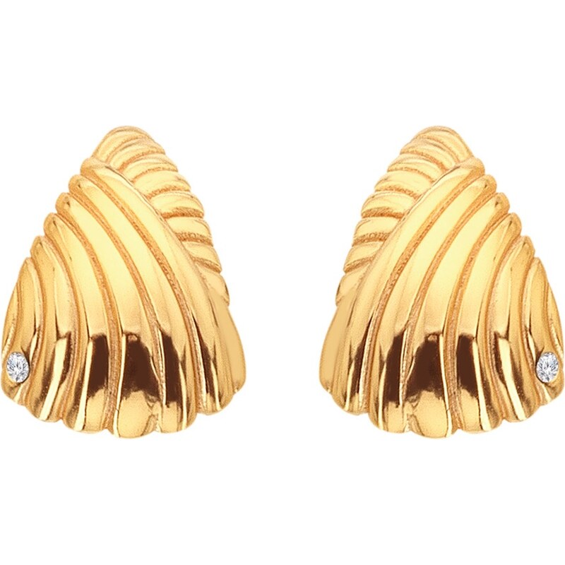 Hot Diamonds Elegantné pozlátené náušnice s diamantom Golden Edit Hope 66594182