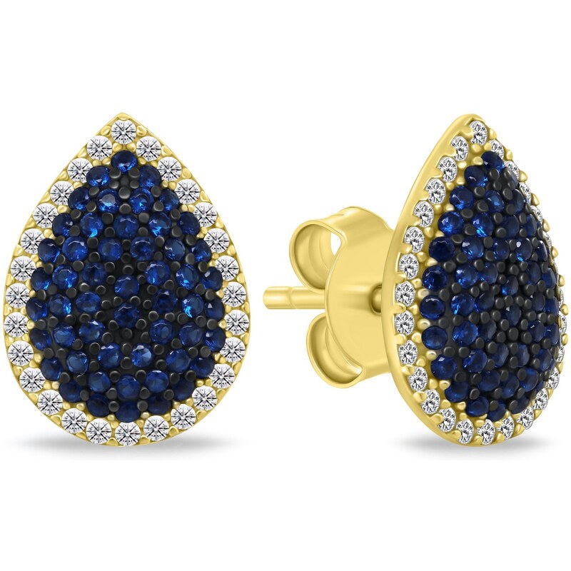 Brilio Silver Elegantné pozlátené náušnice s kubickou zirkóniou 66582568