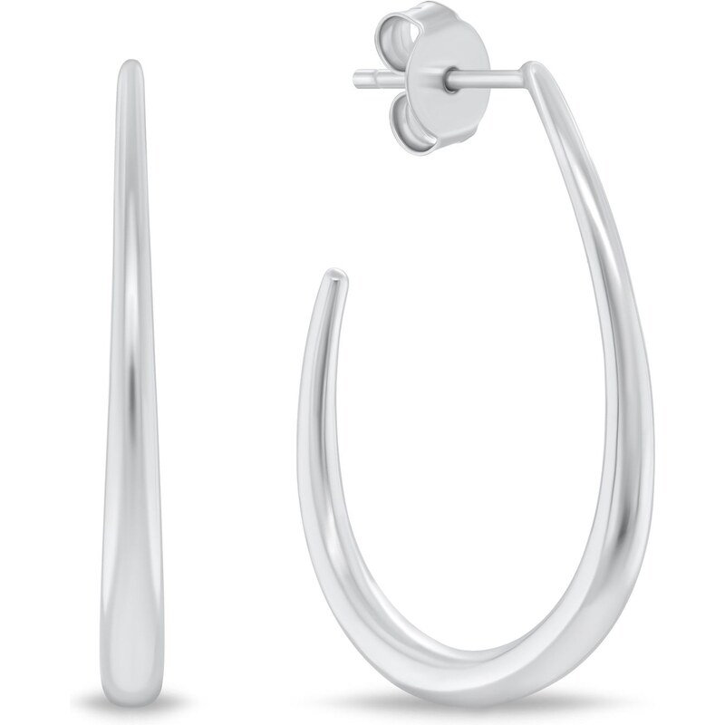 Brilio Silver Výrazné strieborné oválne náušnice EA1146W 66593659