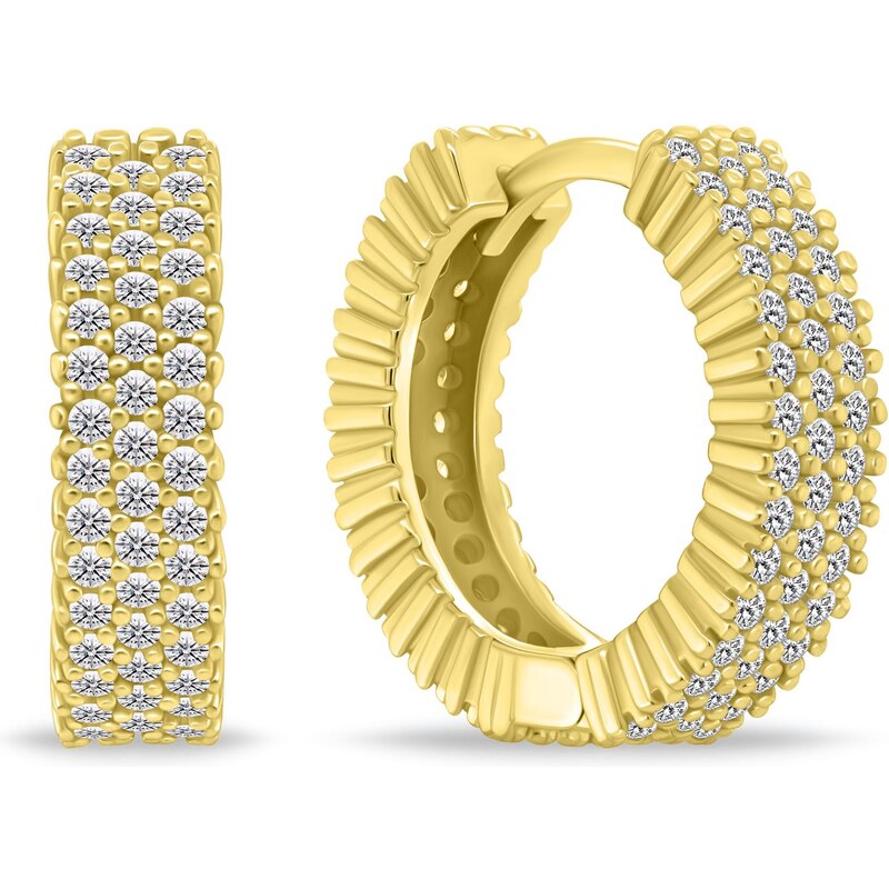 Brilio Silver Trblietavé náušnice z pozláteného striebra EA1155Y 66585327