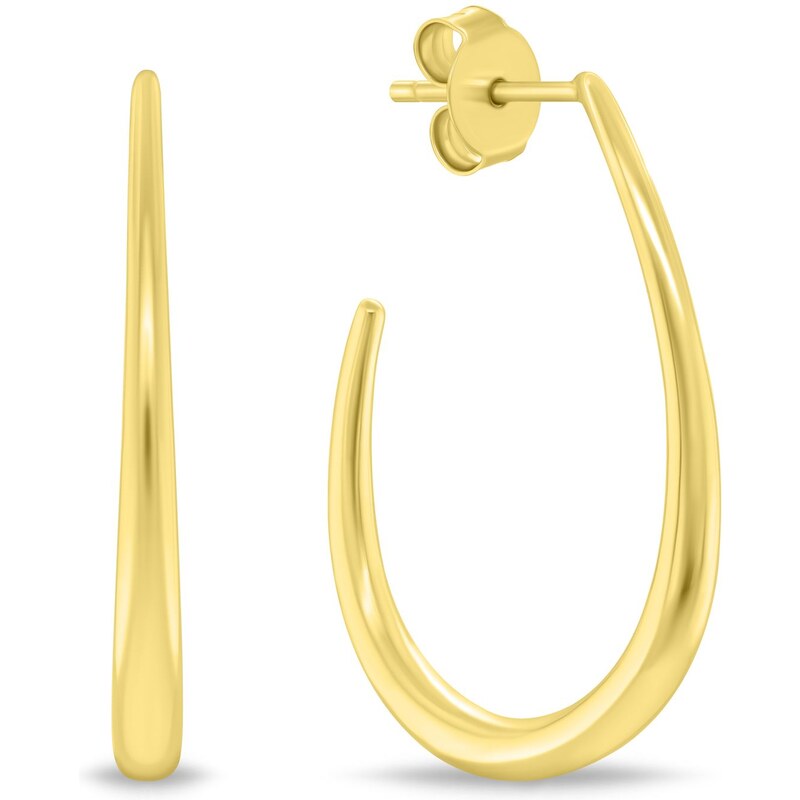 Brilio Silver Výrazné pozlátené oválne náušnice EA1146Y 66594034