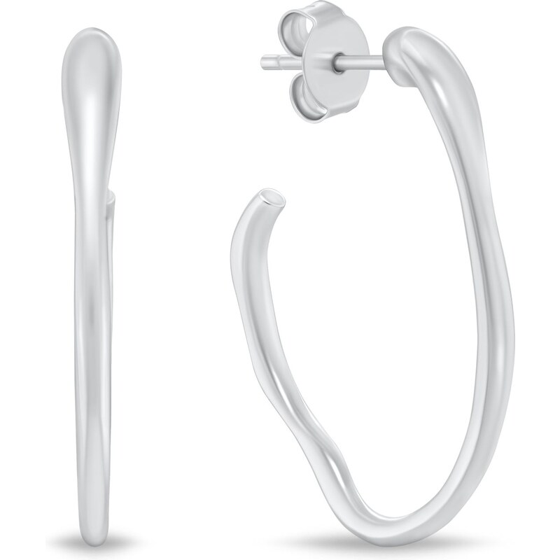 Brilio Silver Výrazné strieborné oválne náušnice EA1151W 66589721