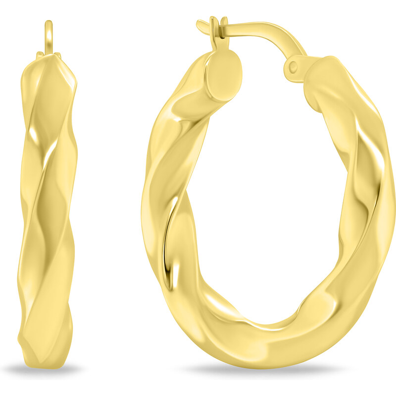 Brilio Silver Brúsené pozlátené náušnice EA1147Y 66586170