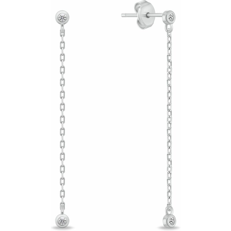 Brilio Silver Strieborné visiace náušnice so zirkónmi EA1123W 66581511