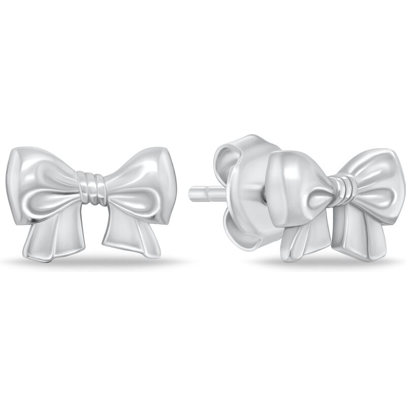 Brilio Silver Strieborné kôstkové náušnice Mašle EA1126W 66588067