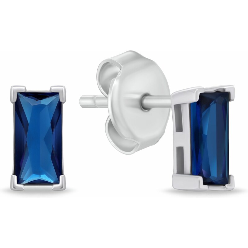Brilio Silver Strieborné náušnice s modrými kubickými zirkónmi 66582451