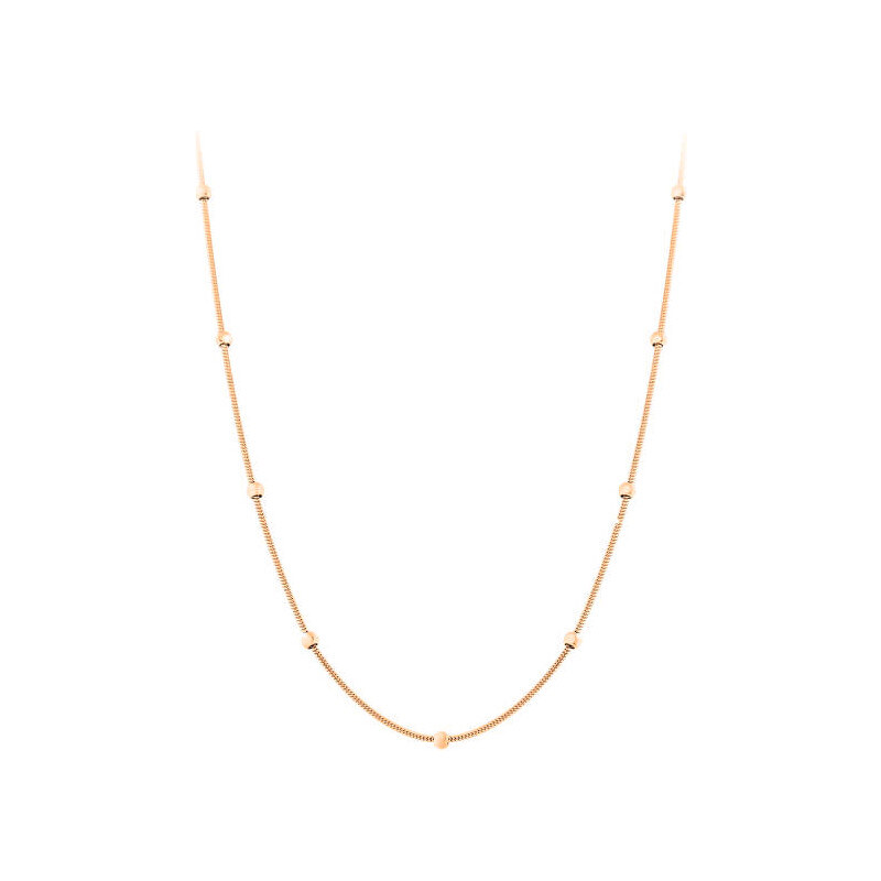 Troli Ružovo pozlátený guličkový náhrdelník 66585078