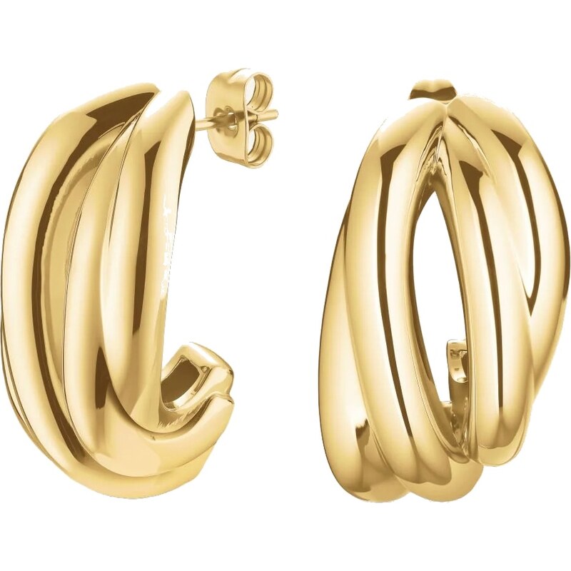 Rosefield Nadčasové pozlátené náušnice Statement JESTG-J1057 66583691