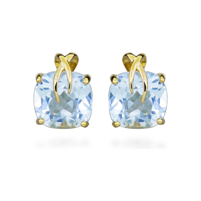 Silver Cat Trblietavé pozlátené náušnice so syntetickými topazmi SC563 66594066