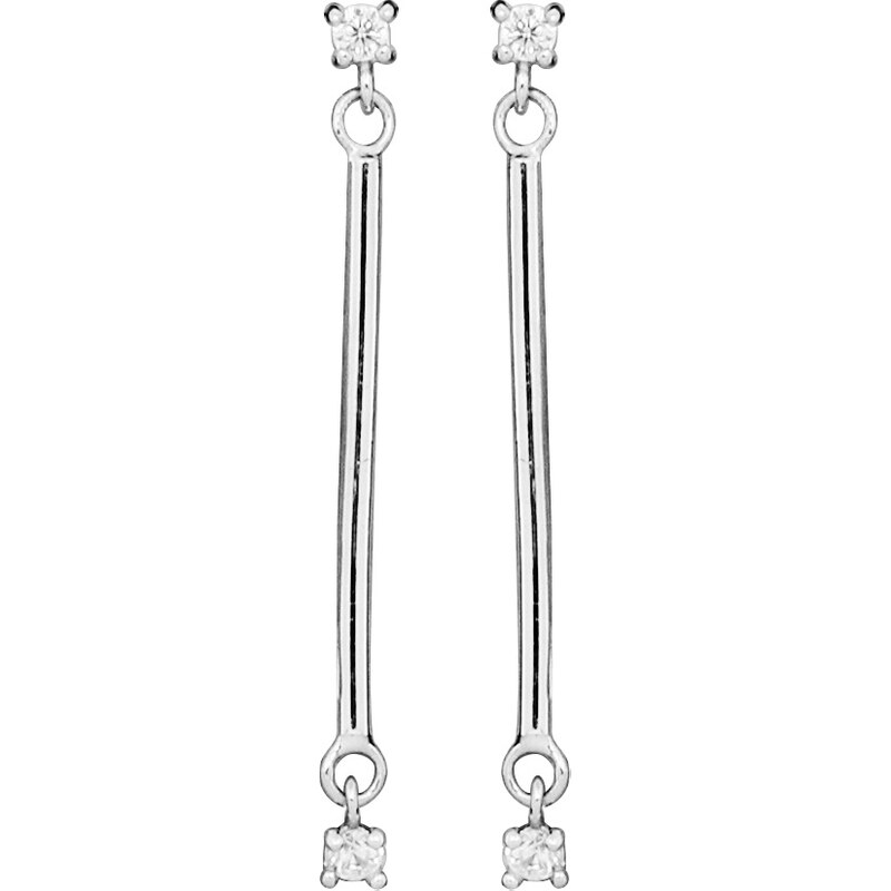 Silver Cat Módne visiace náušnice s kubickými zirkónmi SC551 66589472