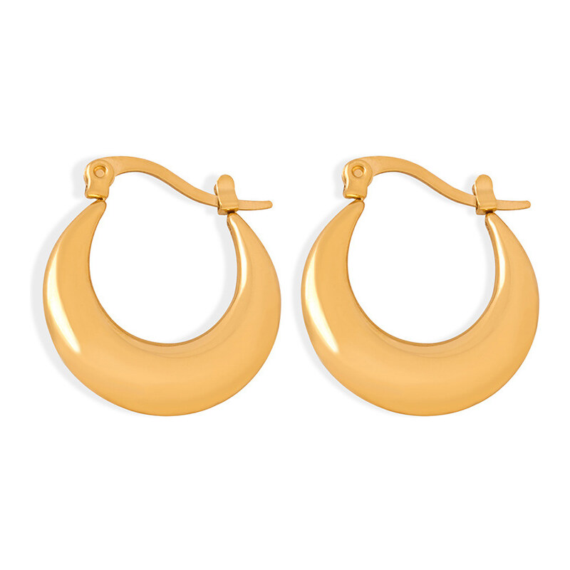 Troli Slušivé pozlátené kruhové náušnice z ocele VAAXF1180G 66585014