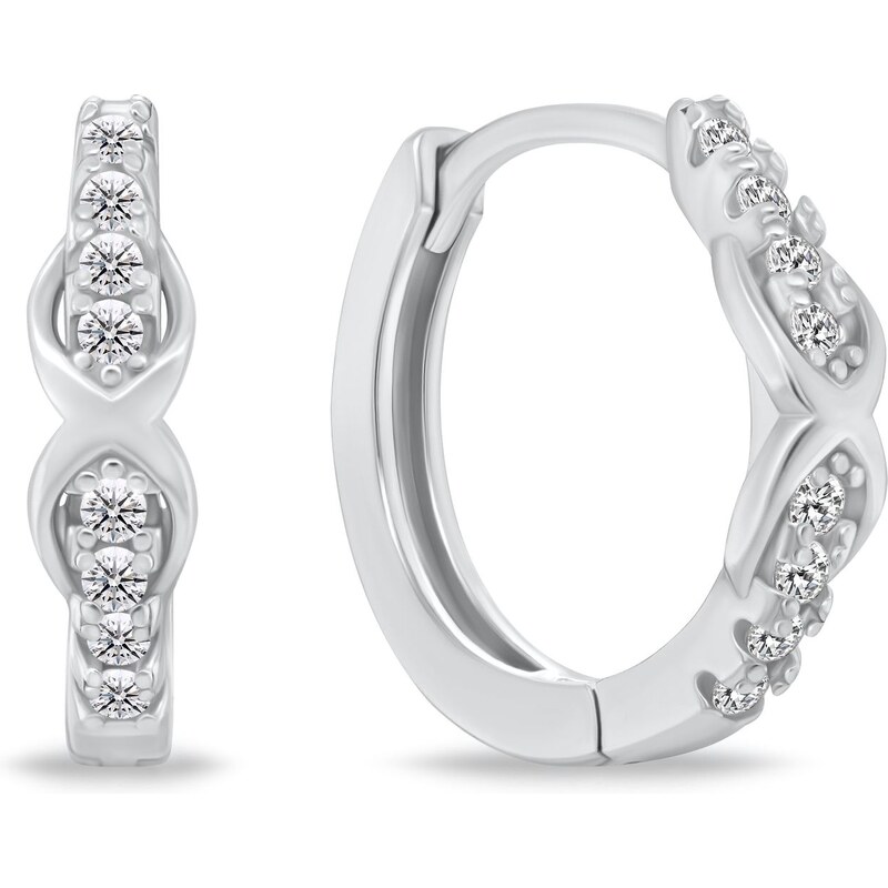 Brilio Silver Očarujúce strieborné kruhové náušnice EA1132W 66580917