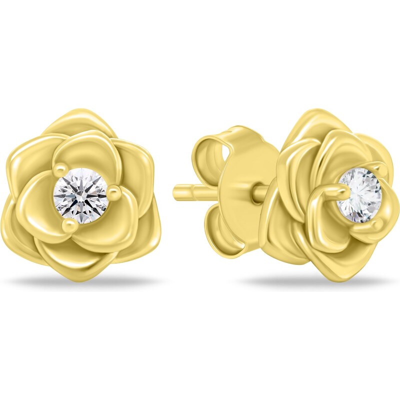 Brilio Silver Pôvabné pozlátené náušnice Kytičky EA1131Y 66588740