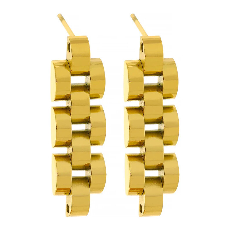 Troli Moderné pozlátené náušnice z ocele VAAXF060G 66581139