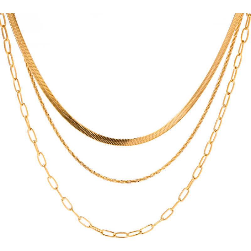 Troli Trojitý pozlátený náhrdelník VAAJDNW2308015G 66594676