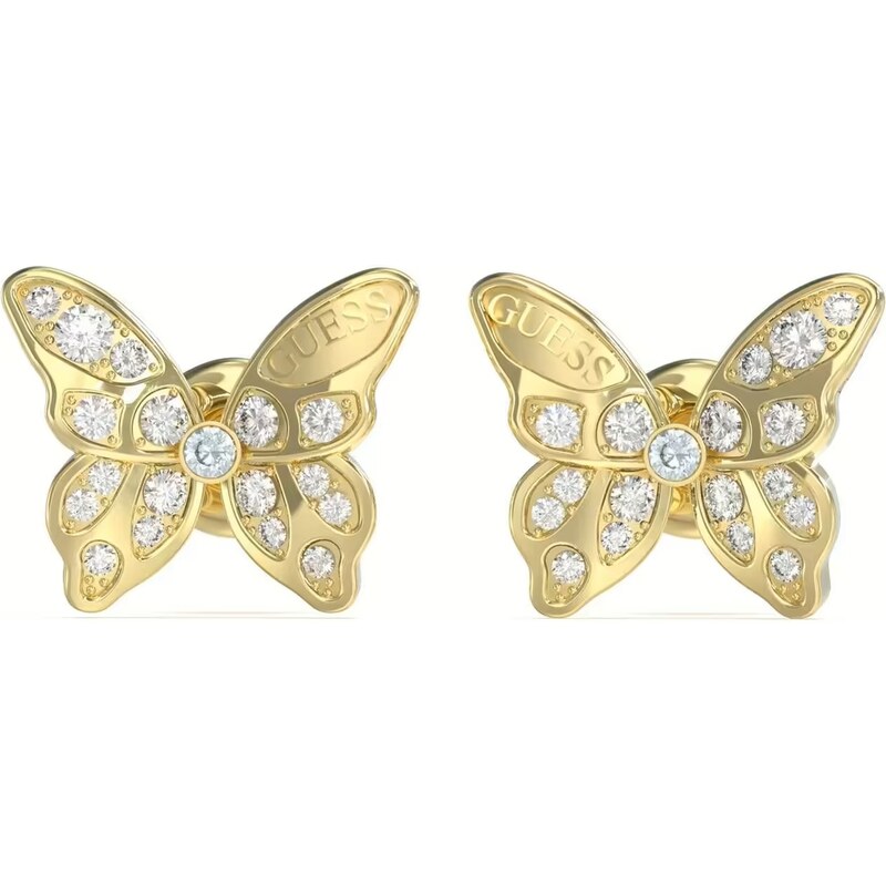 Guess Pôvabné pozlátené náušnice Motýliky Chrysalis JUBE04108JWYGT/U 66675844