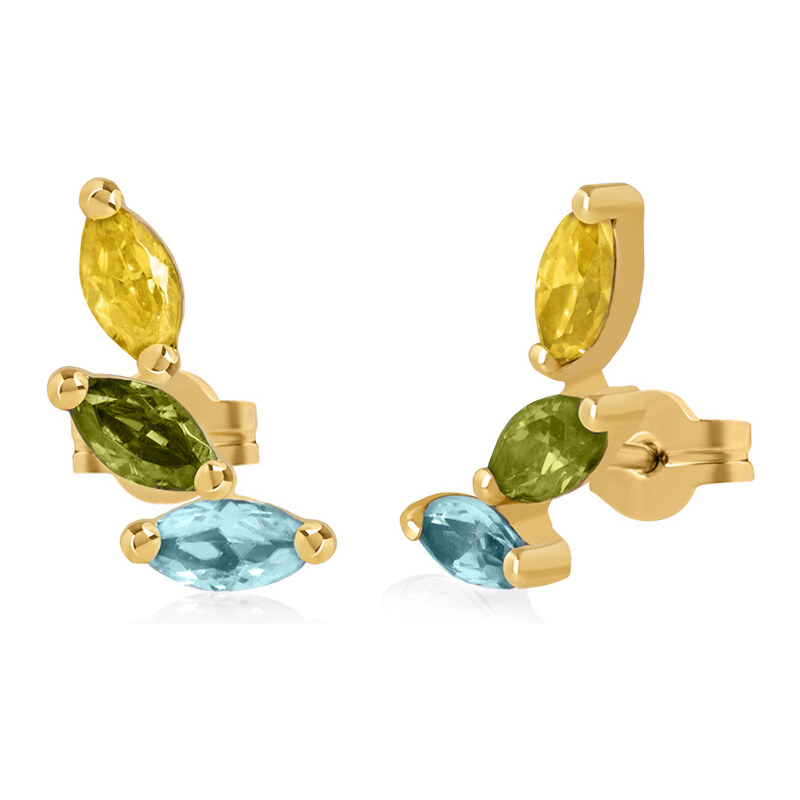 Brilio Nádherné zlaté náušnice so zirkónmi 14/219.541/6COM-S 66588633