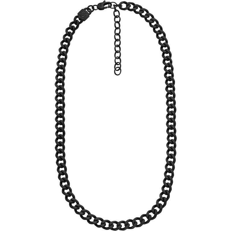 Fossil Čierny oceľový náhrdelník pre mužov Ellis JF04613001 66586788