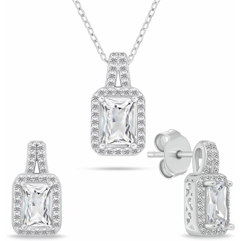 Brilio Silver Trblietavý set strieborných šperkov so zirkónmi SET262W 66615802