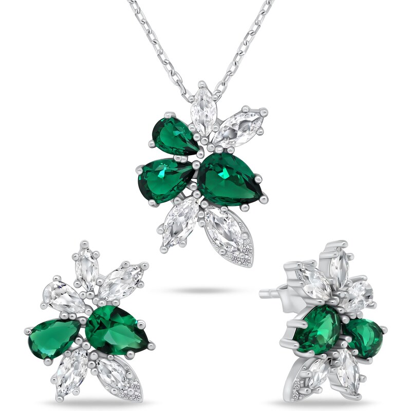 Brilio Silver Očarujúce strieborný set šperkov so zirkónmi SET248WG 66596296