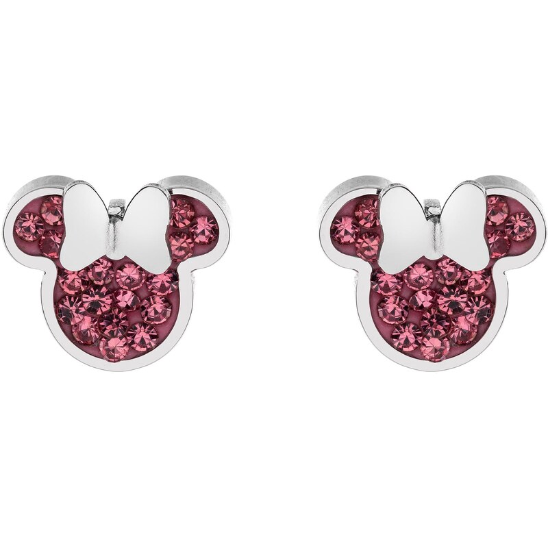 Disney Pôvabné oceľové kôstky so zirkónmi Minnie Mouse E600177RPL-B.CS 66580742