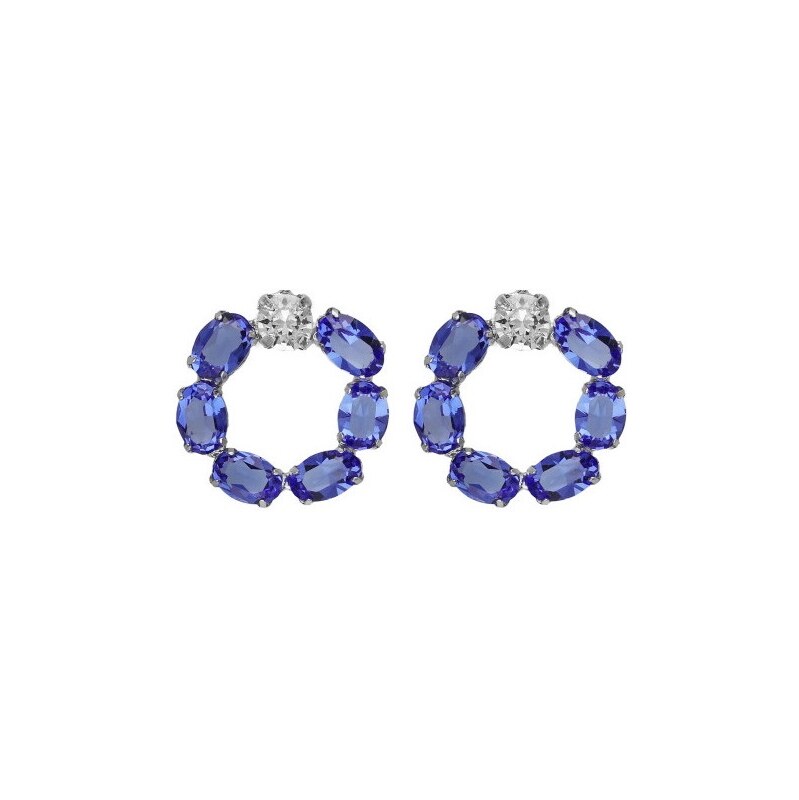 Victoria Cruz Oslnivé náušnice s modrými kryštálmi Harmony A4688-08HT 66583554