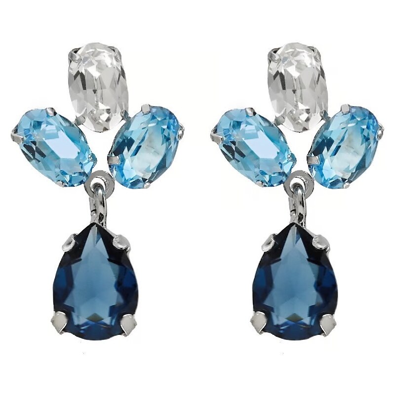 Victoria Cruz Originálne visiace náušnice s kryštálmi Harmony A4690 66583558