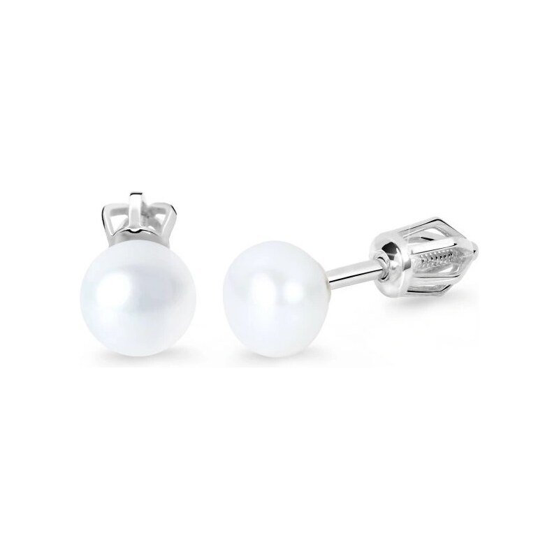 Cutie Jewellery Elegantné náušnice z bieleho zlata s perlou Z8002-30 66594398