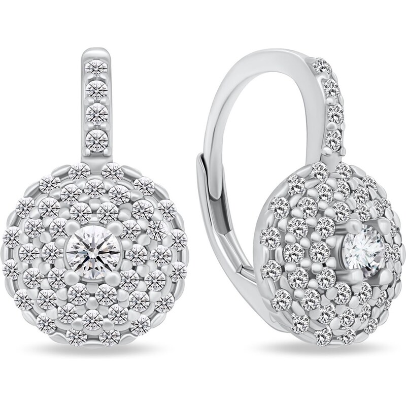 Brilio Silver Úchvatné strieborné náušnice so zirkónmi EA12W 66592366