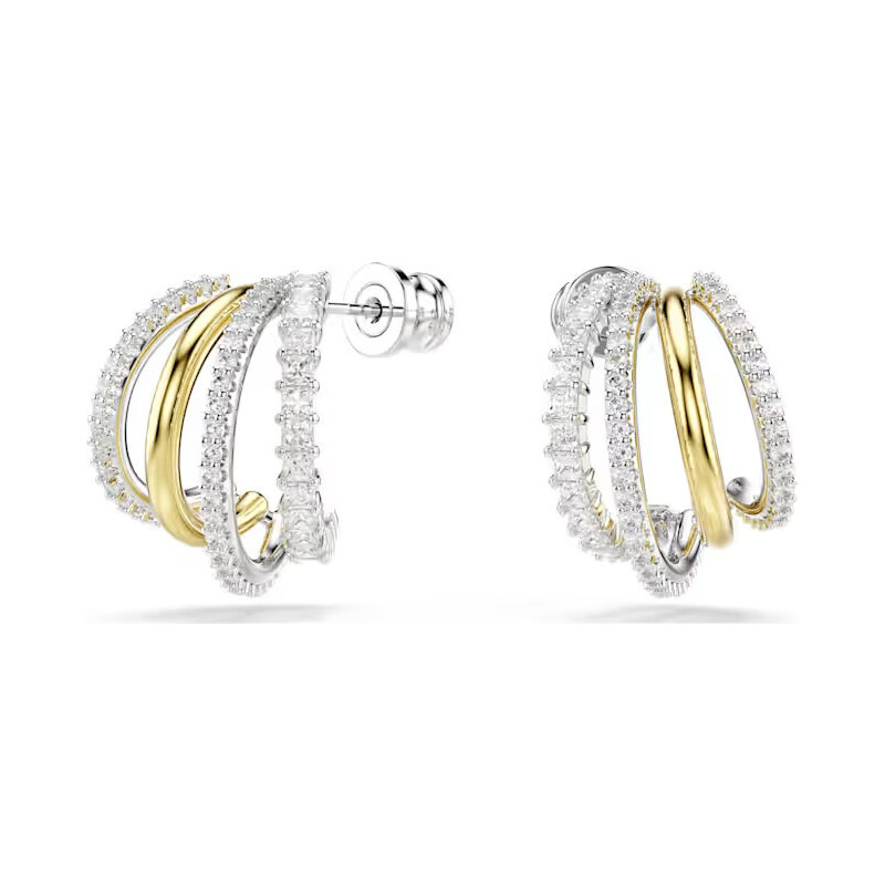 Swarovski Kruhové bicolor náušnice so zirkónmi Hyperbola 5689718 66589336