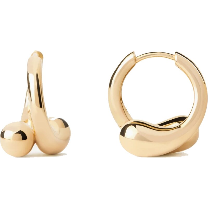 PDPAOLA Moderné pozlátené náušnice Loop Hoops Essentials AR01-C85-U 66593338