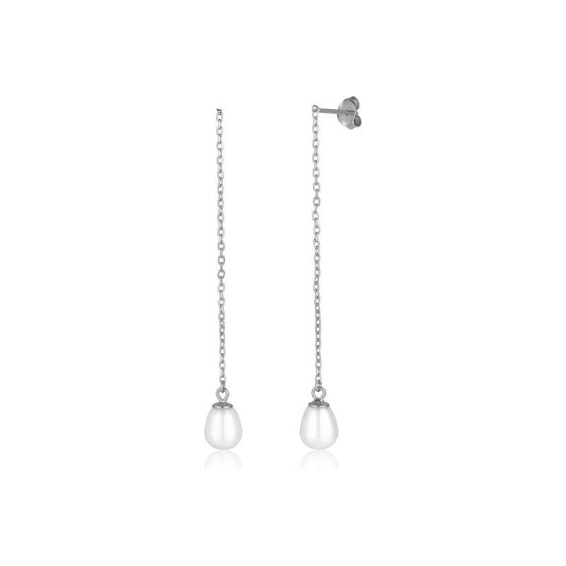 JVD Slušivé strieborné náušnice s riečnou perlou SVLE1994XH2P100 66583248