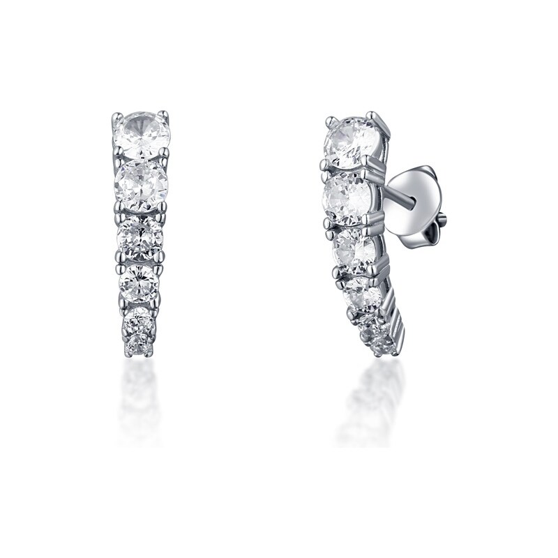 JVD Trblietavé strieborné náušnice s čírymi zirkónmi SVLE1618XH2BI00 66587884