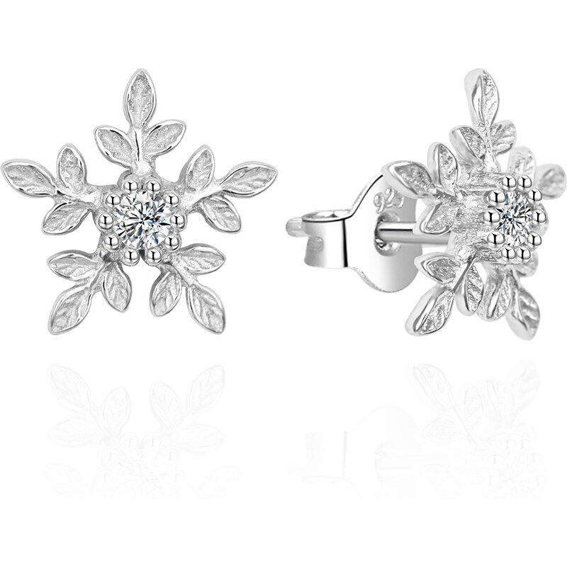Agato Nádherné strieborné náušnice Snehové vločky AGT-E013PW 66594524
