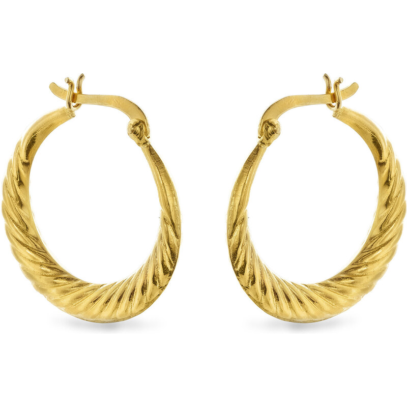 AGAIN Jewelry Štýlové pozlátené náušnice kruhy AJNS0063 66580589