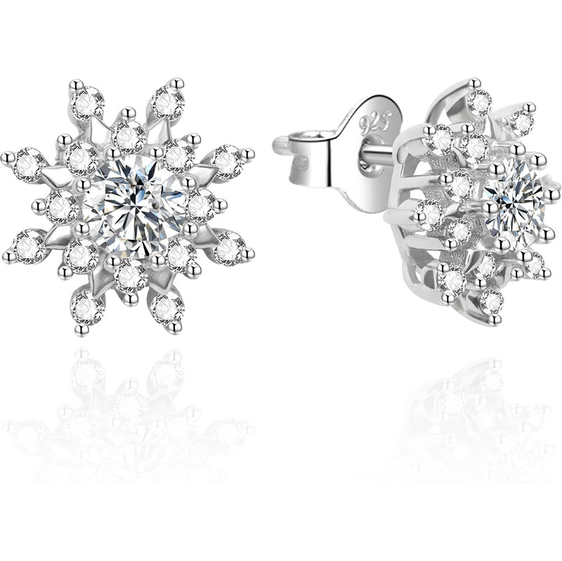 Agato Trblietavé strieborné náušnice so zirkónmi AGT-E008PW 66594041