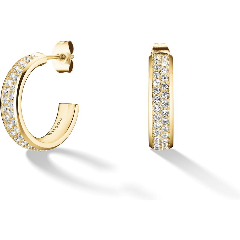 Rosefield Blyštivé pozlátené náušnice so zirkónmi JECHG-J928 66592168