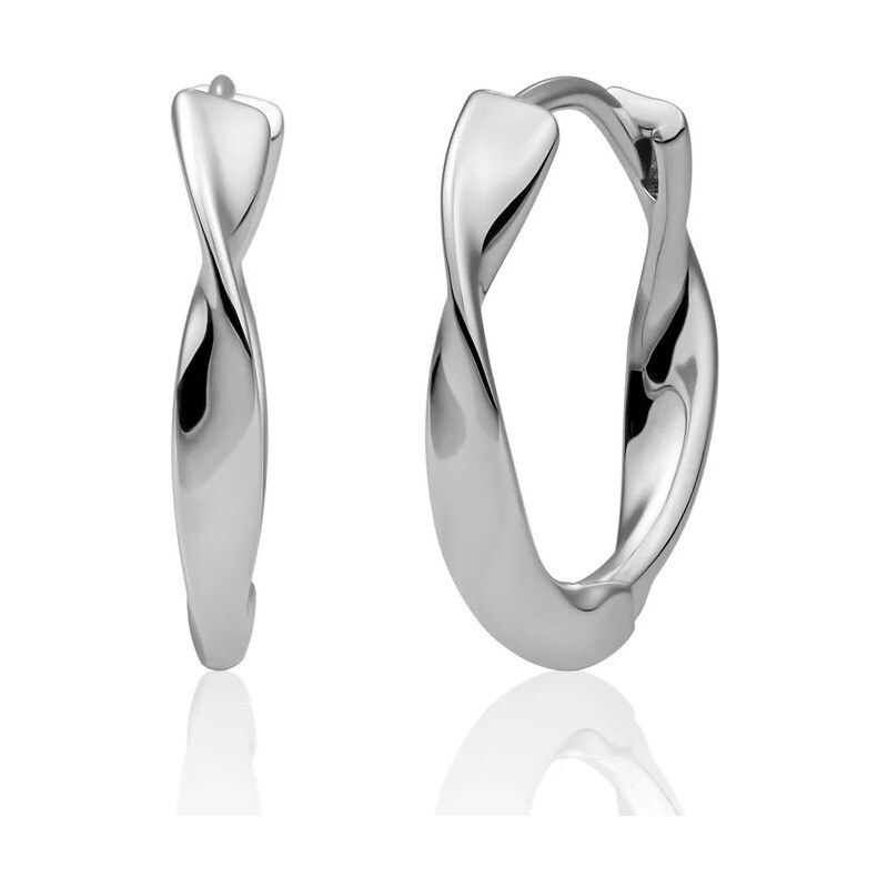 Sparkling Jewels Krútené strieborné náušnice EAS28 68361936