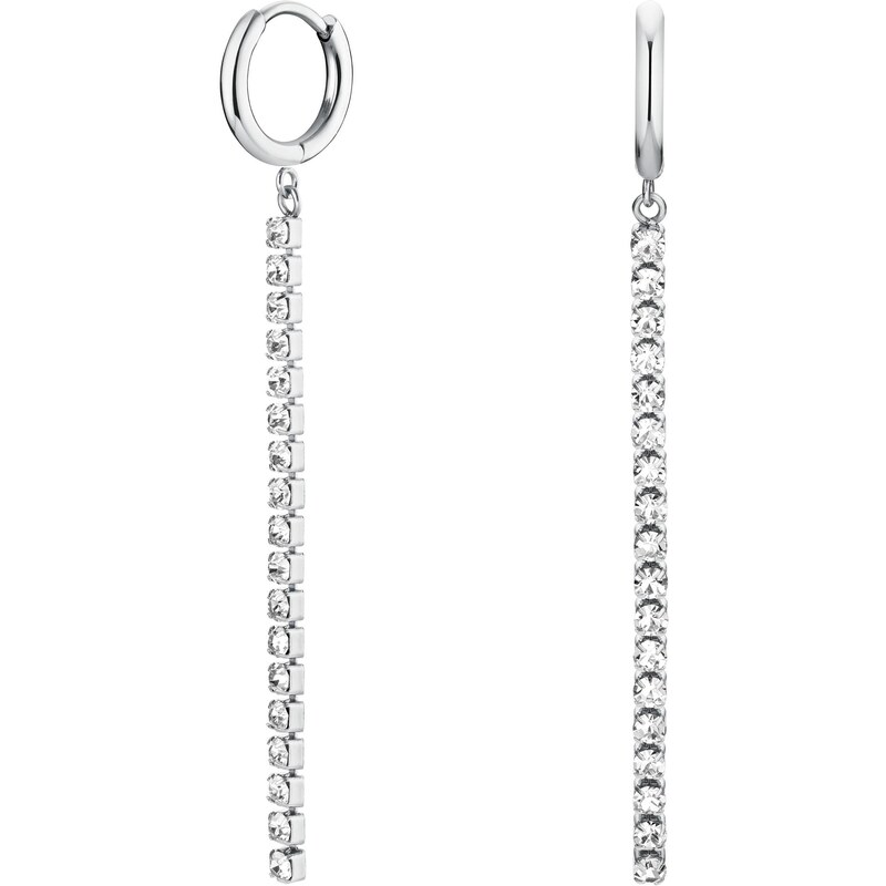 Rosefield Očarujúce oceľové náušnice s čírymi kryštálmi Tennis JETCS 66586416