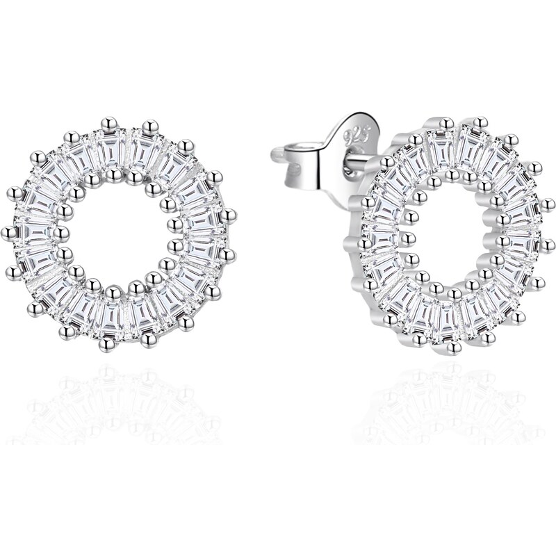 Agato Strieborné náušnice s čírymi zirkónmi AGT-E088PW 66586363