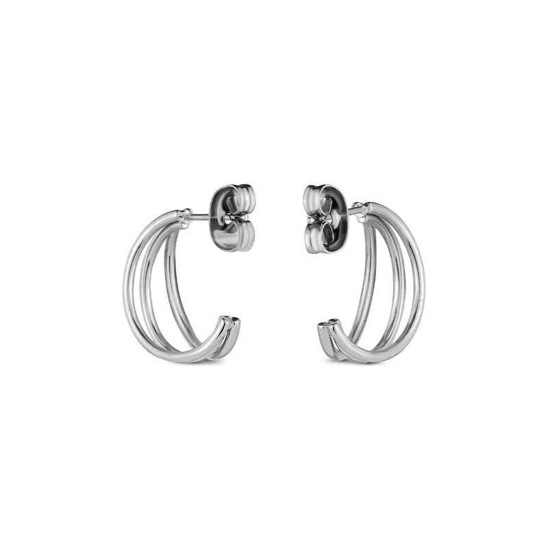 Vuch Elegantné kruhové náušnice z ocele Elegy Silver 66590652